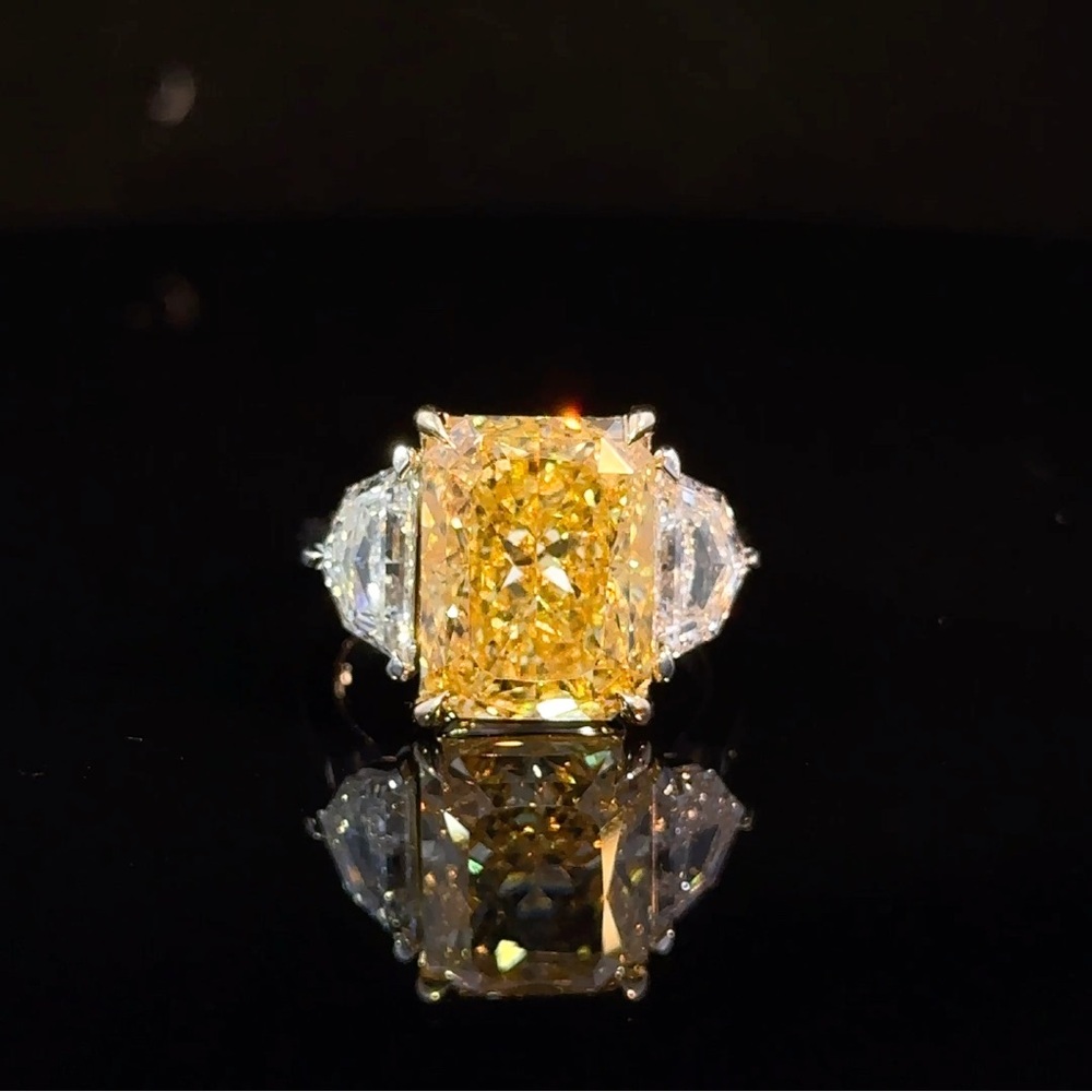 Yellow Diamond Three-Stone Ring - Fine Women’s Jewelry